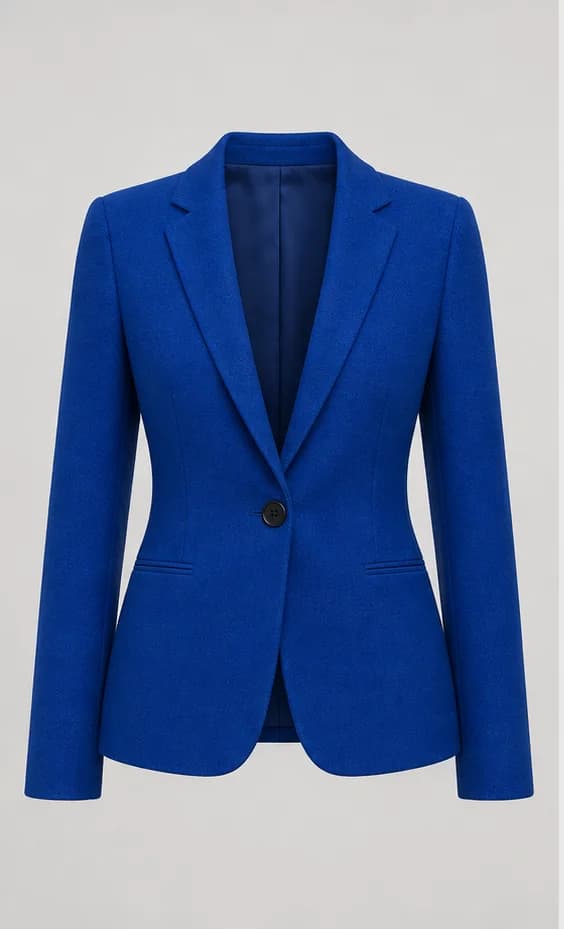 Cobalt structured blazer front source