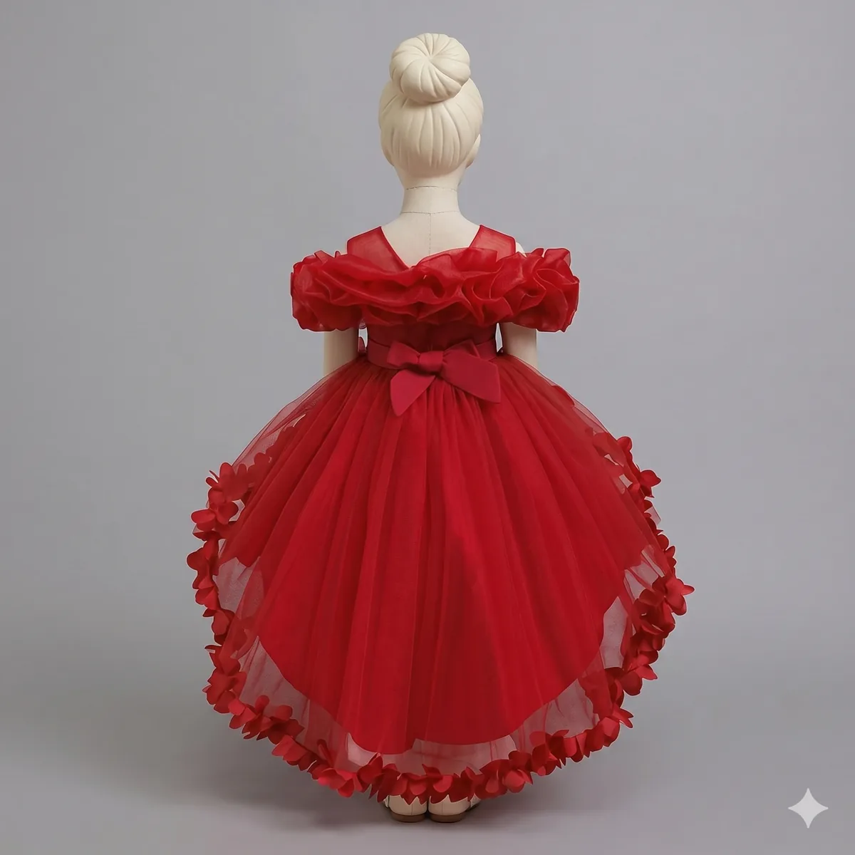 Original back image of a red dress